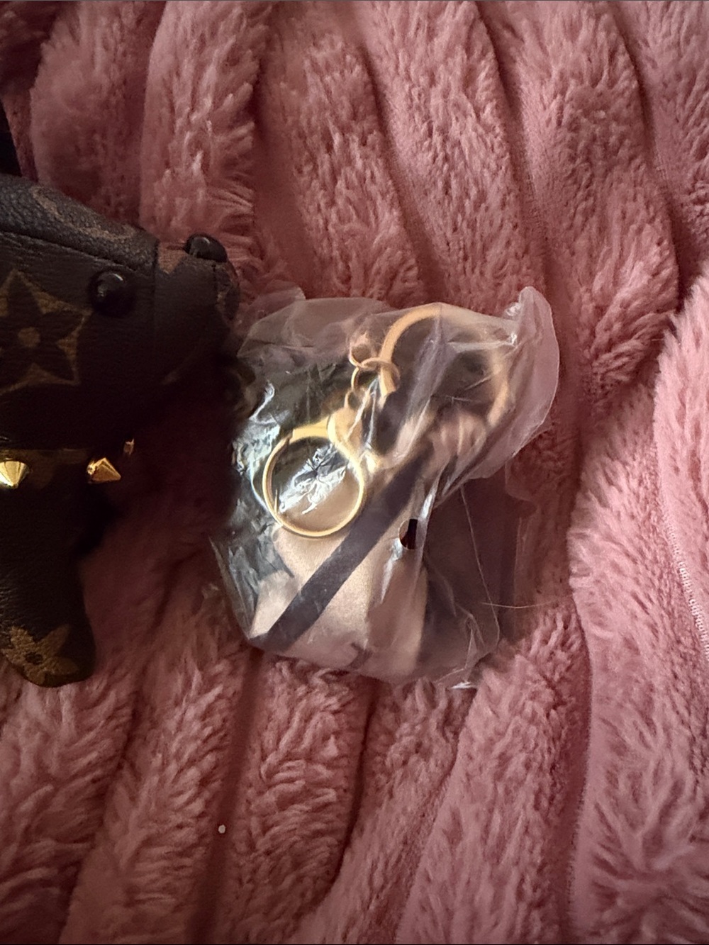 Epi leather Luxury-Inspired Black & Gold Bulldog Coin Purse - Picture 5 of 8